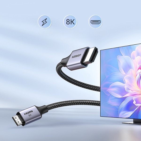 Cavo mini HDMI - HDMI  HD163 8K 2m - grigio Altissima Qualità