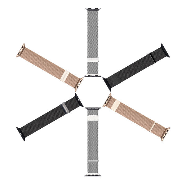 Cinturino magnetico per Watch 9/8/7/6/5/4/3/2/SE (38/40/41 mm) banda magnetica nera (versione milanese)