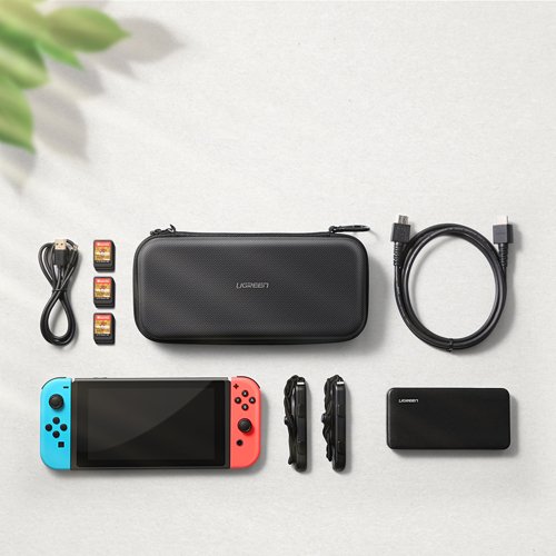 Case Box per Nintendo Switch e accessori 26 cm x 12 cm x 4 cm nero